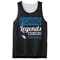 Fishing Legends Were Born In February Birthday Gift Mesh Reversible Basketball Jersey Tank