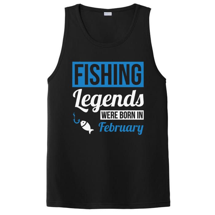 Fishing Legends Were Born In February Birthday Gift PosiCharge Competitor Tank