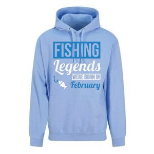 Fishing Legends Were Born In February Birthday Gift Unisex Surf Hoodie