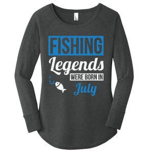 Fishing Legends Were Born In July Birthday Gift Women's Perfect Tri Tunic Long Sleeve Shirt