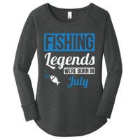 Fishing Legends Were Born In July Birthday Gift Women's Perfect Tri Tunic Long Sleeve Shirt