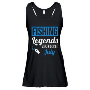 Fishing Legends Were Born In July Birthday Gift Ladies Essential Flowy Tank