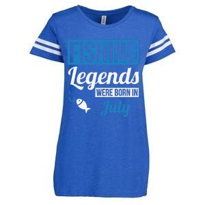 Fishing Legends Were Born In July Birthday Gift Enza Ladies Jersey Football T-Shirt