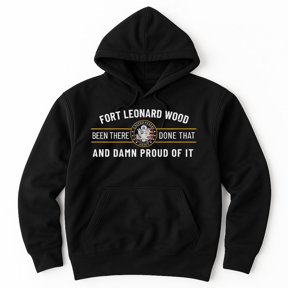 Fort Leonard Wood Missouri Basic Training Alumni Vintage Hoodie