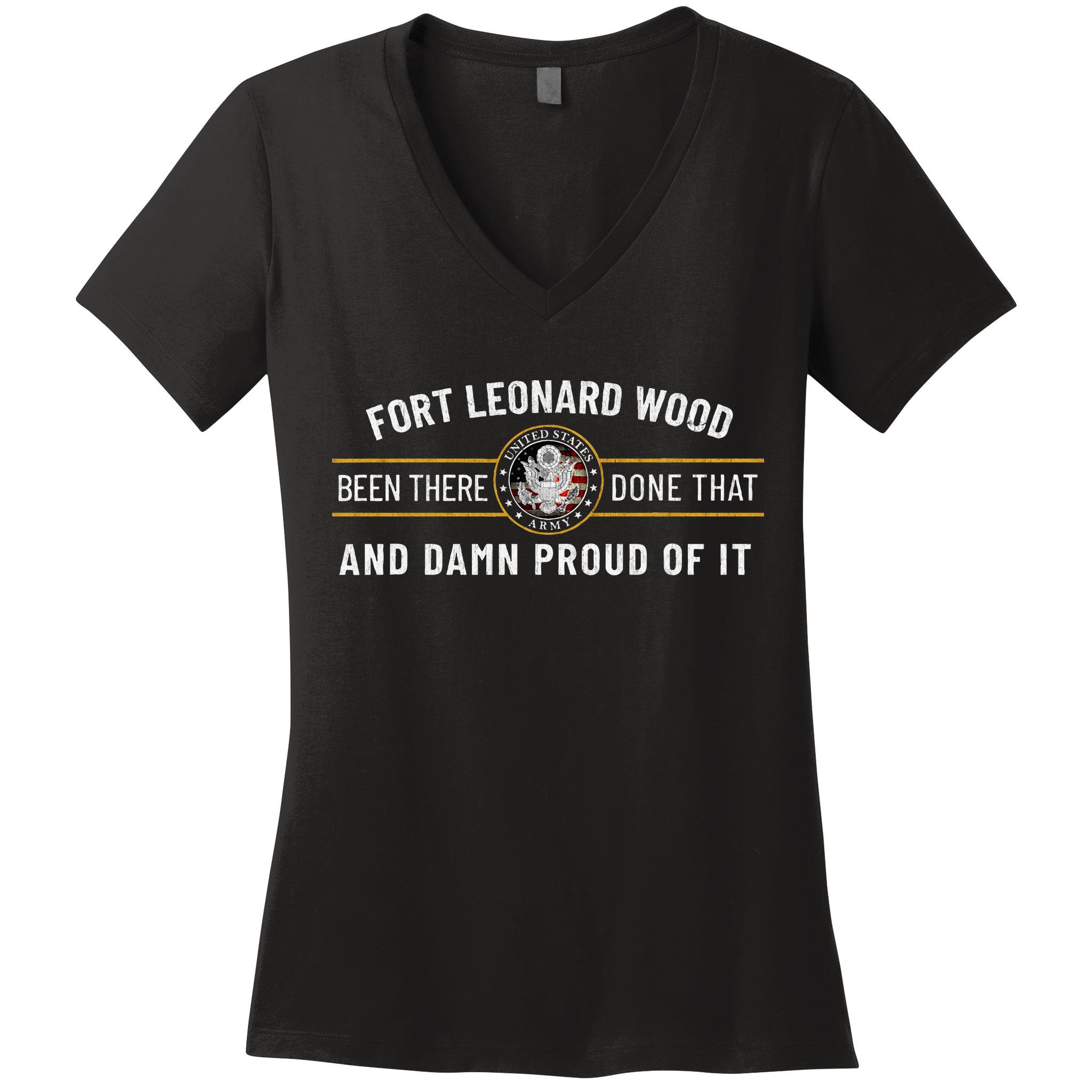 Fort Leonard Wood Missouri Basic Training Alumni Vintage Women's V-Neck T-Shirt