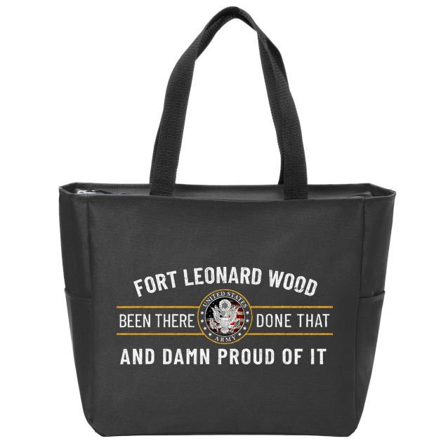 Fort Leonard Wood Missouri Basic Training Alumni Vintage Zip Tote Bag