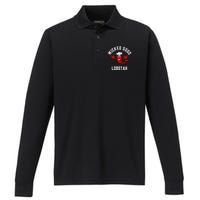 Funny Lobster Wicked Good Lobstah Maine New England Performance Long Sleeve Polo