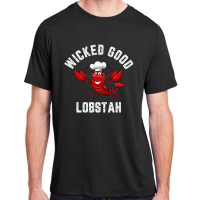 Funny Lobster Wicked Good Lobstah Maine New England Adult ChromaSoft Performance T-Shirt