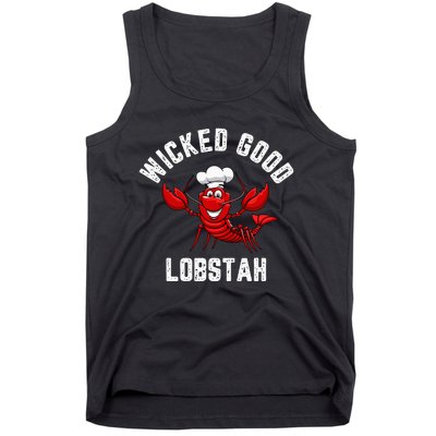 Funny Lobster Wicked Good Lobstah Maine New England Tank Top