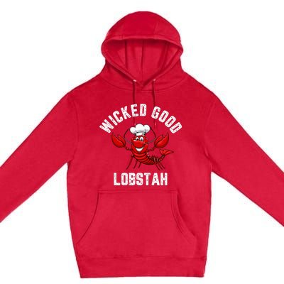 Funny Lobster Wicked Good Lobstah Maine New England Premium Pullover Hoodie