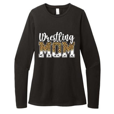 Funny Leopard Wrestling Mom Women Wrestler Mother's Day Womens CVC Long Sleeve Shirt