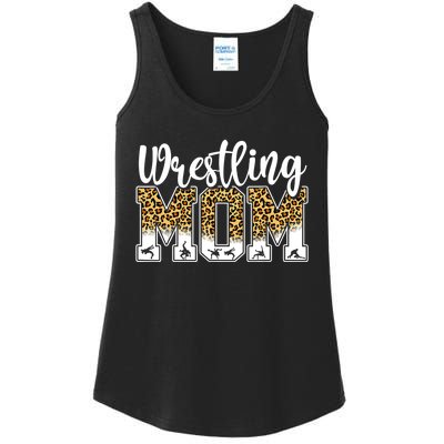 Funny Leopard Wrestling Mom Women Wrestler Mother's Day Ladies Essential Tank