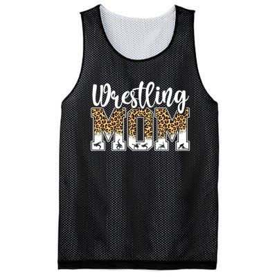 Funny Leopard Wrestling Mom Women Wrestler Mother's Day Mesh Reversible Basketball Jersey Tank