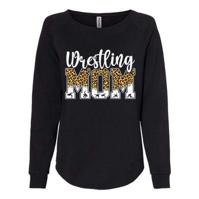 Funny Leopard Wrestling Mom Women Wrestler Mother's Day Womens California Wash Sweatshirt