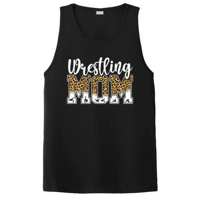 Funny Leopard Wrestling Mom Women Wrestler Mother's Day PosiCharge Competitor Tank