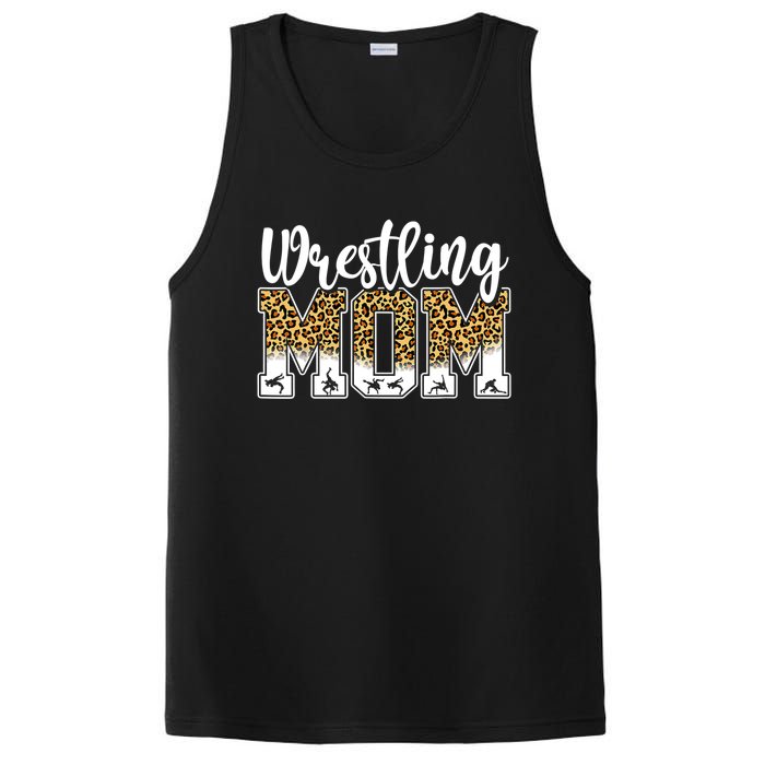 Funny Leopard Wrestling Mom Women Wrestler Mother's Day PosiCharge Competitor Tank