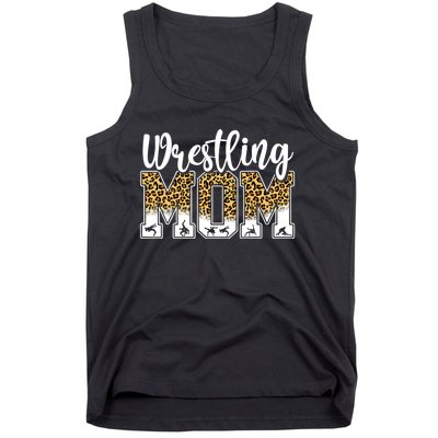 Funny Leopard Wrestling Mom Women Wrestler Mother's Day Tank Top