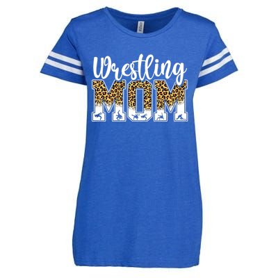 Funny Leopard Wrestling Mom Women Wrestler Mother's Day Enza Ladies Jersey Football T-Shirt