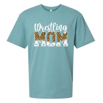 Funny Leopard Wrestling Mom Women Wrestler Mother's Day Sueded Cloud Jersey T-Shirt