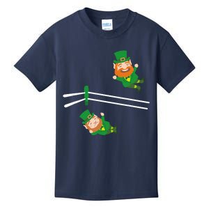 Funny Leprechaun Wrestling St Patricks Day Kids T-Shirt