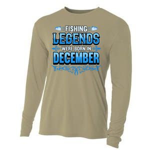 Fishing Legends Were Born In December Birthday Fisherman Cooling Performance Long Sleeve Crew