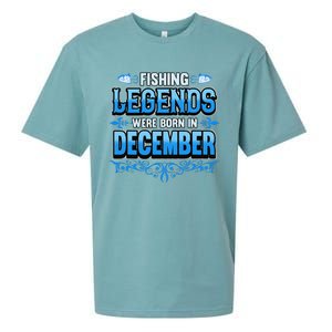 Fishing Legends Were Born In December Birthday Fisherman Sueded Cloud Jersey T-Shirt