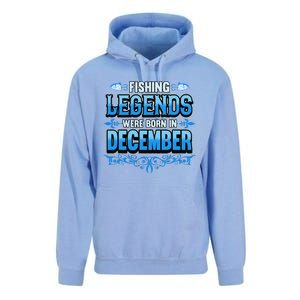 Fishing Legends Were Born In December Birthday Fisherman Unisex Surf Hoodie