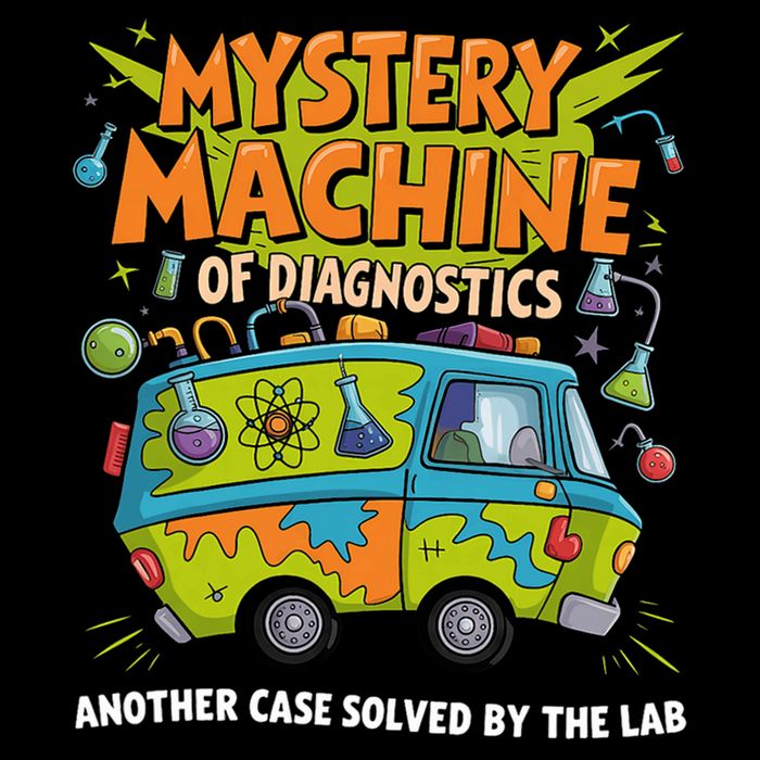 Funny Lab Week 2025 Retro Mystery Machine Of Diagnostics  Drawstring Bag