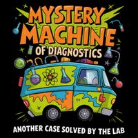 Funny Lab Week 2025 Retro Mystery Machine Of Diagnostics  Poster