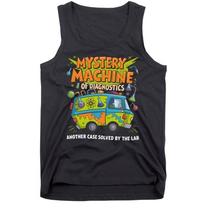 Funny Lab Week 2025 Retro Mystery Machine Of Diagnostics  Tank Top