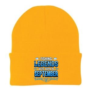 Fishing Legends Were Born In September Birthday Fisherman Knit Cap Winter Beanie