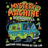 Funny Lab Week 2025 Retro Mystery Machine Of Diagnostics  Drawstring Bag