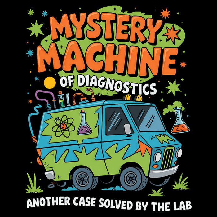 Funny Lab Week 2025 Retro Mystery Machine Of Diagnostics  Drawstring Bag