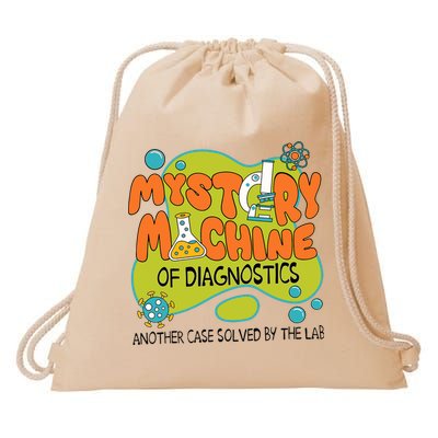 Funny Lab Week 2025 Retro Mystery Machine Of Diagnostics  Drawstring Bag