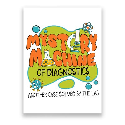 Funny Lab Week 2025 Retro Mystery Machine Of Diagnostics  Poster
