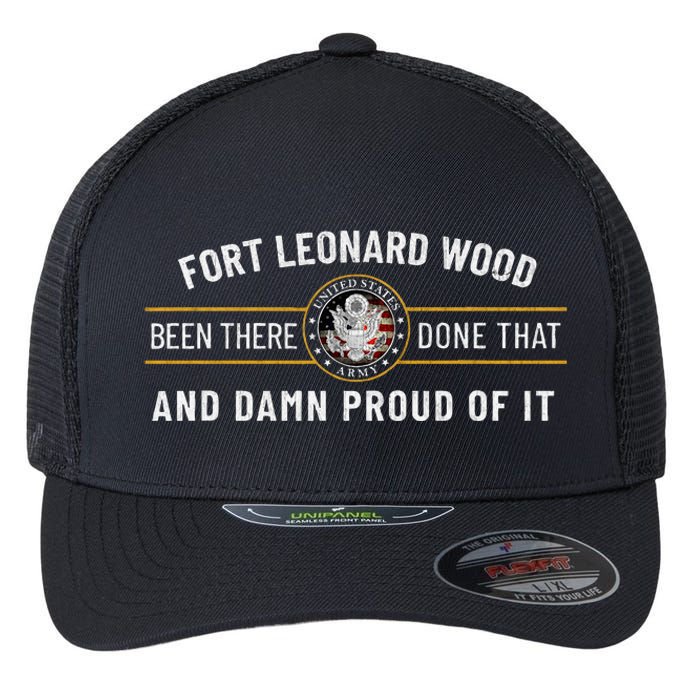 Fort Leonard Wood Missouri Basic Training Alumni Flexfit Unipanel Trucker Cap