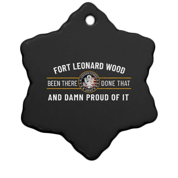 Fort Leonard Wood Missouri Basic Training Alumni Ceramic Star Ornament