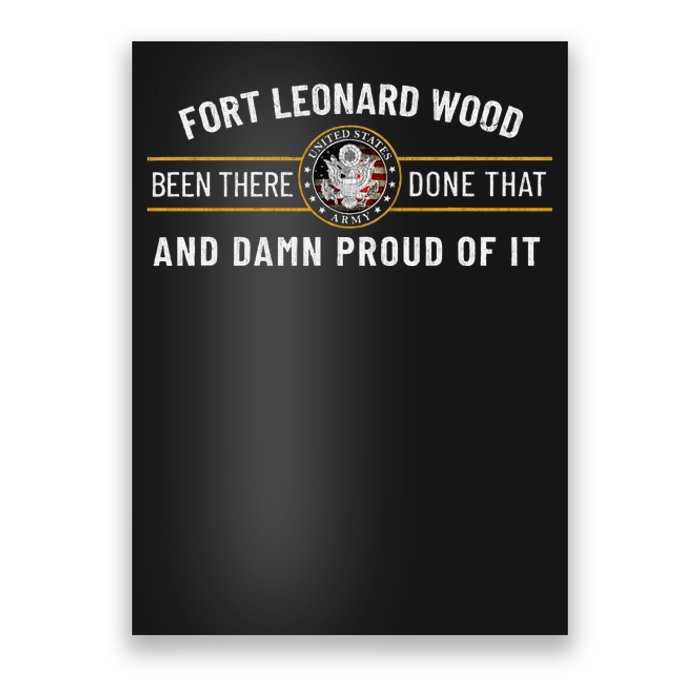 Fort Leonard Wood Missouri Basic Training Alumni Poster