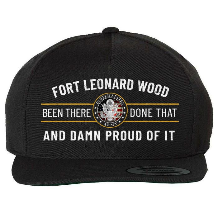 Fort Leonard Wood Missouri Basic Training Alumni Wool Snapback Cap