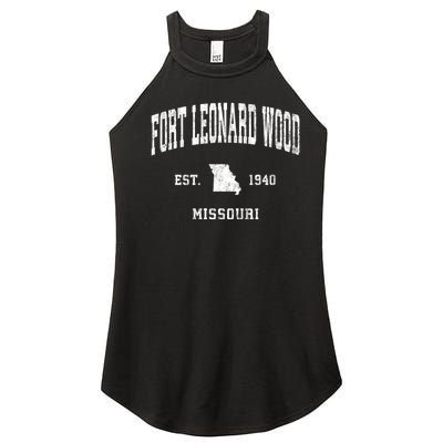 Fort Leonard Wood Missouri Mo Vintage Athletic Women’s Perfect Tri Rocker Tank