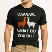 funny llama with hats lama with hat carl what did you do  Performance Shirt