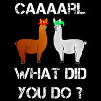 funny llama with hats lama with hat carl what did you do  Backpack