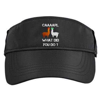 funny llama with hats lama with hat carl what did you do  Adult Drive Performance Visor