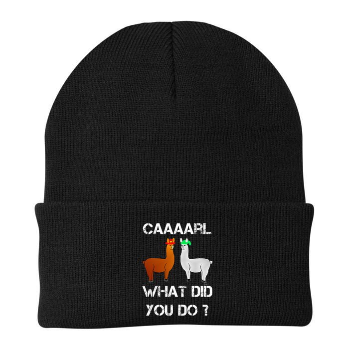 funny llama with hats lama with hat carl what did you do  Beanie