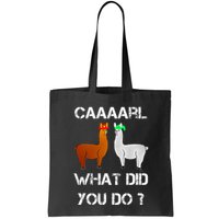 funny llama with hats lama with hat carl what did you do  Bag