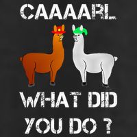 funny llama with hats lama with hat carl what did you do  25L Jumbo Tote