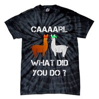funny llama with hats lama with hat carl what did you do  Tie-Dye T-Shirt