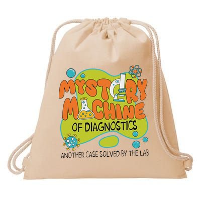 Funny Lab Week 2025 Retro Mystery Machine Of Diagnostics Drawstring Bag