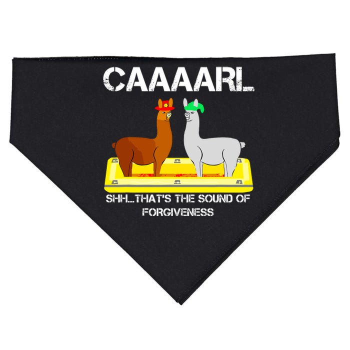 Funny Llama With Hats Lama With Hat Forgiveness Funny Carl USA-Made Doggie Bandana