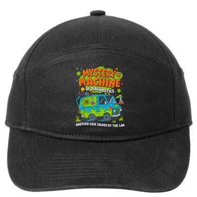 Funny Lab Week 2025 Retro Mystery Machine Of Diagnostics 7-Panel Snapback Hat